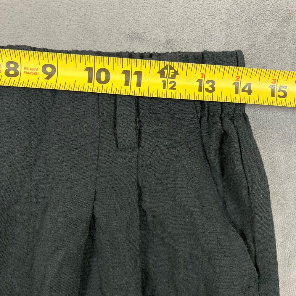 Halara Wide Leg Pleated Trousers black High Waisted Pants Size M Regular - Picture 5 of 7